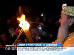 Lumina Sfântă a venit pe mare, la Constanța