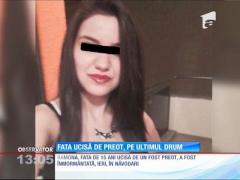 Fata ucisă de preot, pe ultimul drum