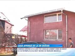 Casă aprinsă de la un grătar