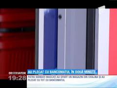 Au plecat cu tot cu ATM-ul dintr-un magazin din Chiajna