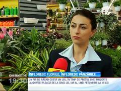 Florile şi articolele de grădinărit sunt cele mai căutate în această perioadă