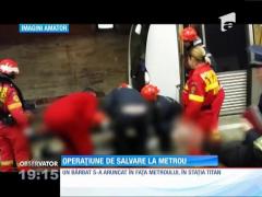 Un bărbat a fost prins sub metrou în staţia Titan