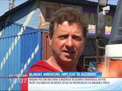 Accident cu două blindate americane şi o maşină de poliţie, la Galaţi