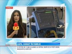 O fetiţă de 3 ani a ajuns la spital după ce a fost arsă, muşcată şi bătută