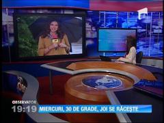 Prognoza meteo! Miercuri 30 de grade Celsius, joi ploaie