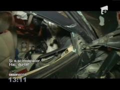 Accident surprins pe camerele de supraveghere