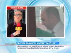 Cristian Adomniţei a dormit în celulă