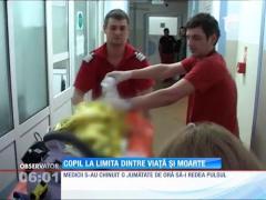 Copil la limita dintre viață și moarte