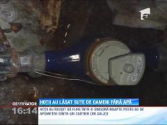 În judeţul Galaţi, hoţii au lăsat un cartier întreg fără apă
