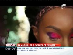 Special! Un machiaj extrem de colorat