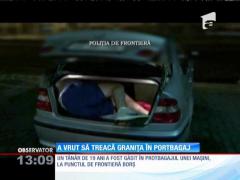 A vrut să treacă granița în portbagaj