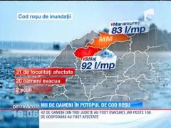 E cod roşu de inundaţii în nordul ţării! Zeci de oameni au fost evacuaţi