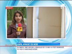Un băiat de 13 ani a fost atacat cu acid în urma unei răfuieli