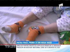 Patru fraţi, bătuți și înfometați de propria mamă