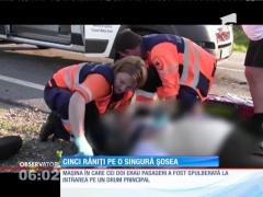 Cinci răniţi pe o singură şosea
