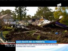 Casă făcută una cu pământul