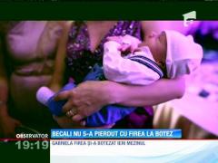 Gigi Becali nu s-a pierdut cu firea la botez