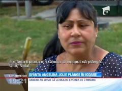 Material filmat cu o cameră ascunsă! "Sfânta Angelina Jolie" plânge în icoane