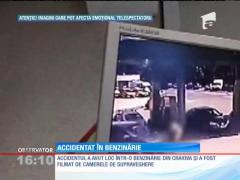 Accident spectaculos într-o benzinărie din Craiova