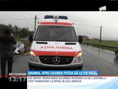 Drumul spre examen putea să le fie fatal unor tineri din Dej