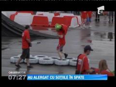 Au alergat cu soțiile în spate