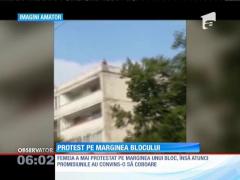 O femeie de 49 de ani ameninţă că-şi ia viaţa, dacă i se ia locuinţa