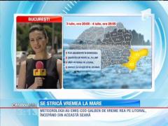 Cod galben de ploi abundente pentru Constanța și Tulcea