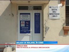 Pacient bolnav de malarie, în comă