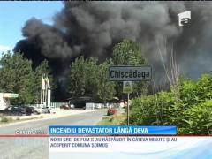 Incendiu devastator lângă Deva