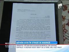 Bătrân scos în stradă de biserică