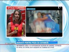Infirmiera care s-a fotografiat cu Gabriel Cotabiţă pe patul de spital, audiată de Comisia de Etică