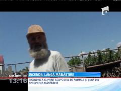 Incendiu puternic lângă o mănăstire de rit vechi din judeţul Tulcea