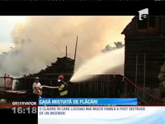 Casă mistuită de flăcări în județul Harghita