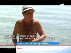 Update! Un pensionar a fost mutilat de un cartuş pe care a vrut să-l cureţe
