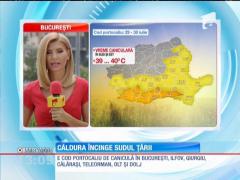 Cod portocaliu de caniculă în sudul țării