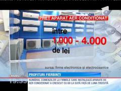 Vânzările la aparatele de aer condiţionat s-au triplat