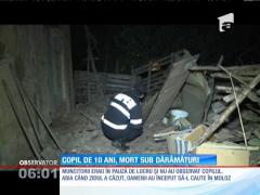 Un copil de 10 ani din în Argeş, mort sub dărâmături
