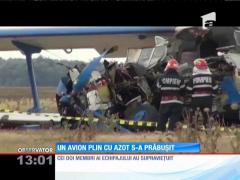 Două persoane au fost rănite după ce un avion utilitar s-a prăbușit în județul Brăila
