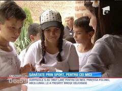 Vedetele Observator şi Gaşca Zurli susţin „Sănătatea prin sport", în rândul copiilor din centrele de plasament