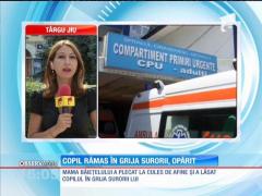 Copil rămas în grija surorii, opărit
