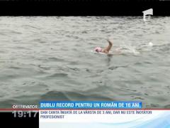 Dublu record pentru tânărul care a traversat Canalul Mânecii