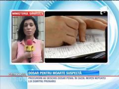Dosar penal în cazul morţii nepoatei lui Dumitru Prunariu