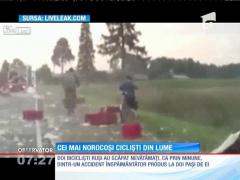 Video uimitor! Ei sunt cei mai norocoși biciclişti din lume