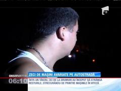 Maşini avariate pe autostradă