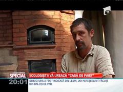 SPECIAL! Un bărbat din Harghita şi-a construit o casă ecologică doar din paie, lemne şi lut