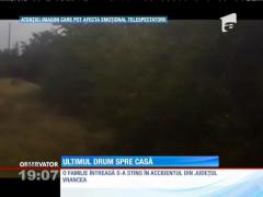 O familie care se întorcea acasă, la Adjud, din Marea Britanie a sfârşit sub roţile unui TIR