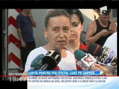 Soţia poliţistului rănit grav de sultanul veiozelor se roagă ca o minune să-l salveze