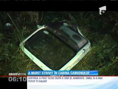 Un şofer din Piteşti, strivit în cabina camionului