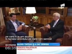Grecia: Alexis Tsipras și-a anunțat demisia