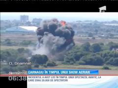 Imagini șocante! Carnagiu în timpul unui show aerian. 7 oameni au murit şi cel puţin încă 14 au fost răniţi